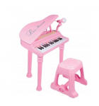 Pianinas su mikrofonu ir kėdute vaikams