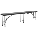 Sulankstomi sodo suoliukai, 2vnt., juodos spalvos, 180cm, HDPE CFE9243096