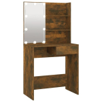 Kosmetinis staliukas，Makiažo stalas su LED, rudas ąžuolo, 74,5x40x141cm CFE2317585