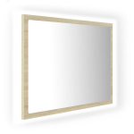 Vonios kambario LED veidrodis, ąžuolo, 60x8,5x37cm, akrilas CFE304566