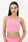 Besiūlis rievuotas topas TOP RIB Giulia, spalva rosa pink, L/XL