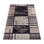Rudas kilimas 160x220 cm svetainei ar kambariui, modernus geometrinis ra&scaron;tas