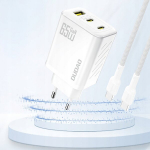 Dudao A29 Gan 65w Usb-c/usb-a tinklo įkroviklis, baltas