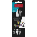 Akriliniai žymekliai Black Edition, 2 vnt., balti ir juodi - Faber Castell