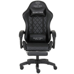 Žaidimų kėdė su pakoju Quattro Carbon Black