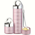 Didelė Metalinė Kelioninė Tablečių Dėžutė.