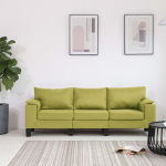 Trivietė sofa, žalios spalvos, audinys