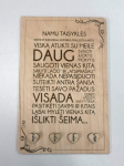 Graviruota medinė lentelė &bdquo;Namų taisyklės&ldquo;
