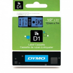 dymo originalios juostos kasetė, dymo, 45016, s0720560, juodas spausdinimas/mėlynas pagrindas, 7 m, 12 mm, d1