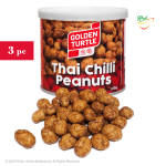 Žemės rie&scaron;utai su tajų čili, Thai Chilli Peanuts, Golden Turtle Brand, 3x140g