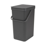 Brabantia &scaron;iuk&scaron;liadėžė Sort&Go, 16 l, pilka