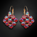 Auskarai moterims DiamondSky Splendor Light Siam Shimmer su Swarovski kristalais