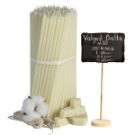 Bažnyčios žvakės Diveevo "Baltos" №80, 1kg, 200 vnt.