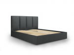 Lova Mazzini Beds Juniper 5, 160x200cm, tamsiai pilka