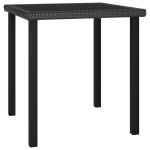 Sodo valgomojo stalas, 70x70x73cm, juodas