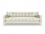 Keturvietė sofa Cosmopolitan Design Bali, &scaron;viesios smėlio/auksinės spalvos