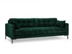 Sofa Micadoni Home Mamaia 4S, tamsiai žalia/juoda