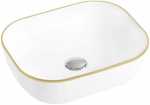 Praustuvas Mexen Mirabel, 50 cm, White/Gold edge