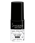 Gelinio nagų lako vir&scaron;utinis sluoksnis Sincero Salon, Top Coat No wipe, Egg, 6 ml