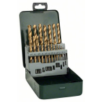 Grąžtų komplektas metalui Bosch HSS-Tin; 1-10 mm; 19 vnt.