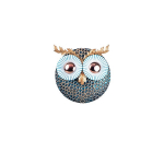 Metalinė sienų dekoracija Owl 3 Copper, 19x19 cm