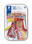 Spalvoti pie&scaron;tukai Staedtler 175, metalinėje dėžutėje, 36 spalvos