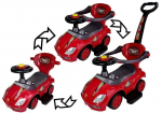 Paspiriama ma&scaron;inėlė-stumdukas Mega Car 3in1, raudona