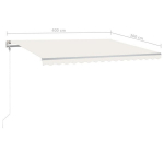 Automatinė markizė su led/vėjo jutikliu VidaXL 400x300 cm ruda
