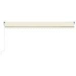 Automatinė markizė su led/vėjo jutikliu VidaXL 600x350 cm, ruda