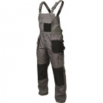 Pilkos XXL darbo kelnės su petne&scaron;omis, XXL