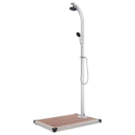 vidaXL Sodo du&scaron;as su rudu pagrindu, 220cm, aliuminis (315943+48202)