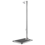 vidaXL Sodo du&scaron;as su pilku pagrindu, 220cm, nerūdijantis plienas