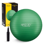 Gimnastikos kamuolys 4FIZJO, 75 cm, žalias, fitness kamuolys, pripučiamas kamuolys, balansui, treniruotėms, pratimams