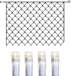 &Scaron;viesos tinklinės dekoracijos, 2x1,5m, 100 LED, skaidrūs laidai, IP44