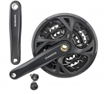 Priekinis žvaigždžių blokas Shimano ALTUS FC-M371-44T 170MM 9-speed black-44X32X22T, 44X32X22T