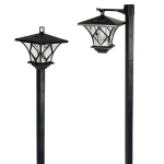 LED sodo &scaron;viestuvas su saulės baterija 138cm