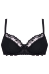 Liemenėlė moterims Ava Semi Padded Bow Straps 1030, juoda