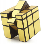 Galvosūkis veidrodinis rubiko kubas 3x3, auksinis