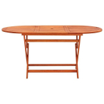 Sulankstomas sodo stalas, 160x85x75 cm, rudas
