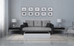 Sofa Rosa, pilka/juoda