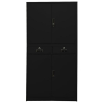 vidaXL Biuro spintelė, 90x40x180cm, juoda, Juoda