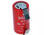 Akumuliatorius VRE CS Saft 1800mAh NiCd 1.2V su kontaktais