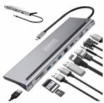 Stotelė USB-C 11in1 VGA RJ45 HDMI 4K Zenwire BYL-2017