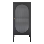 Buffet 1 durys 50x35x110 cm stiklo ir juodo metalo