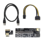 Riser pci-e 1x - 16x usb 3.0 ver. 018 sata/ 6 pin Qoltec