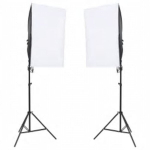 Fotostudijos rinkinys su ap&scaron;vietimo rinkiniu ir fonu