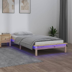 Lovos rėmas su led, 100x200cm, medienos masyvas