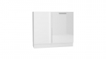 Pastatoma kampinė virtuvės spintelė VITA WHITE ACRYLIC GLOSS/BI