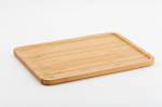 Keturkampis bambukinis padėklas, 30x22x1,5cm