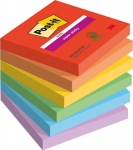 Post-it Super Sticky spalvoti lapeliai, 6 blokeliai x 90 lapelių